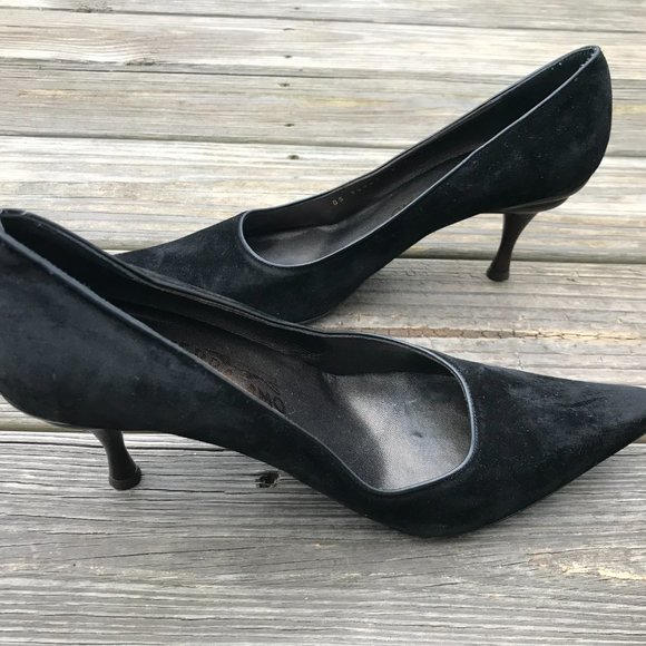 Salvatore Ferragamo Women Heels Suede Point Toe Pu - Picture 6 of 12